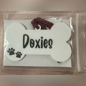 NEW Doxies White Dog Bone Tree Ornament